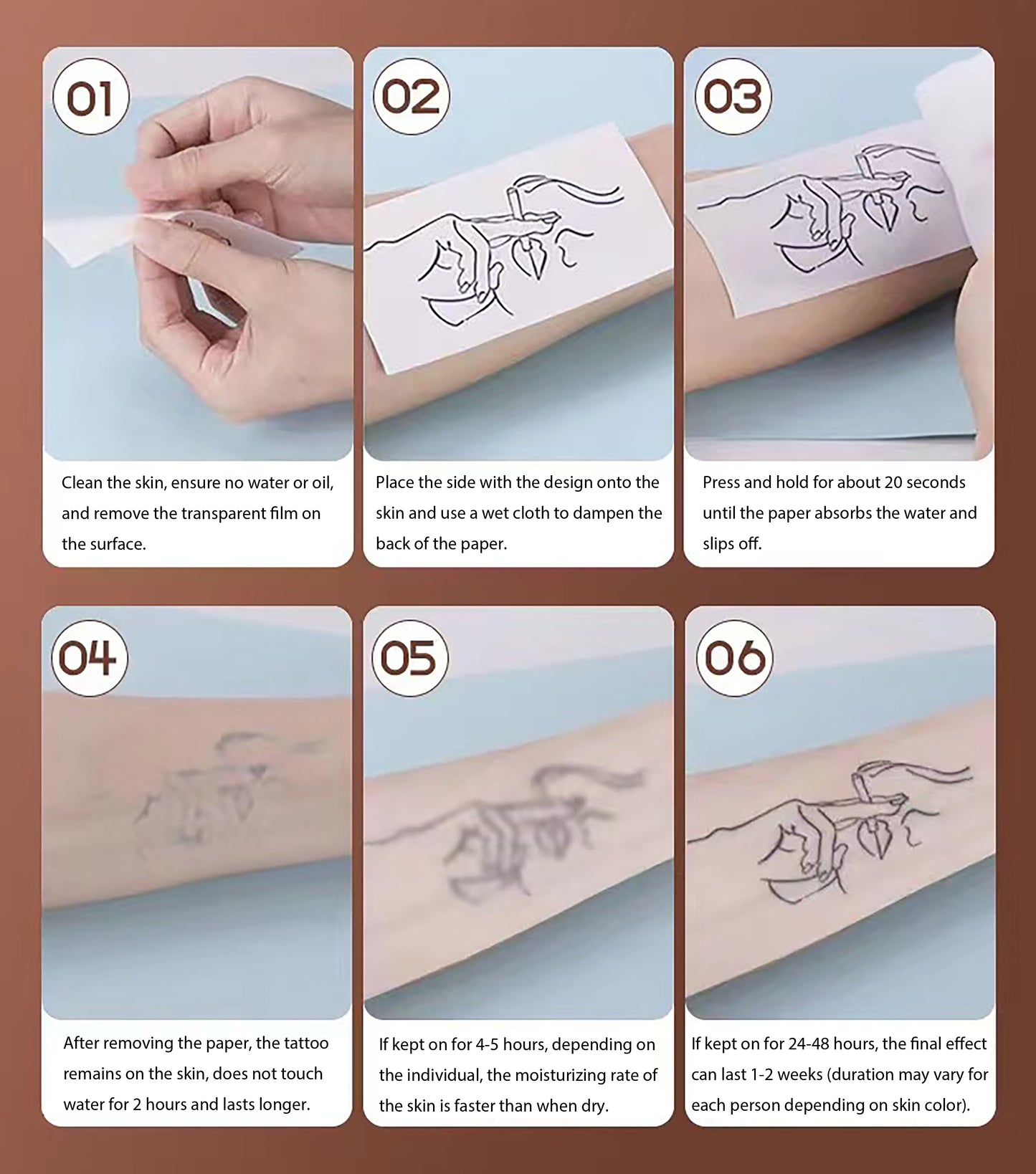 【Herbal tattoo stickers】Simple Cute Small Tattoo Sticker (X-36)