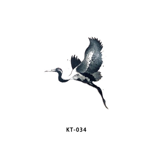 【Herbal tattoo stickers】Chinese Crane Tattoo Sticker（KT-034）