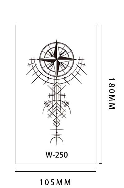 【Herbal tattoo stickers】Geometric Pattern Tattoo Sticker （W-250）