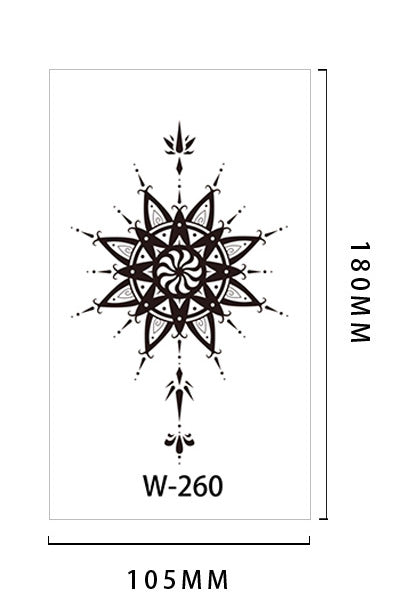 【Herbal tattoo stickers】Mandala Tattoo Sticker (W-260)