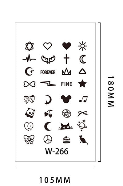 【Herbal tattoo stickers】Simple Cute Small Tattoo Sticker(W-266)