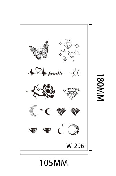 【Herbal tattoo stickers】Simple Cute Small Tattoo Sticker (W-296)