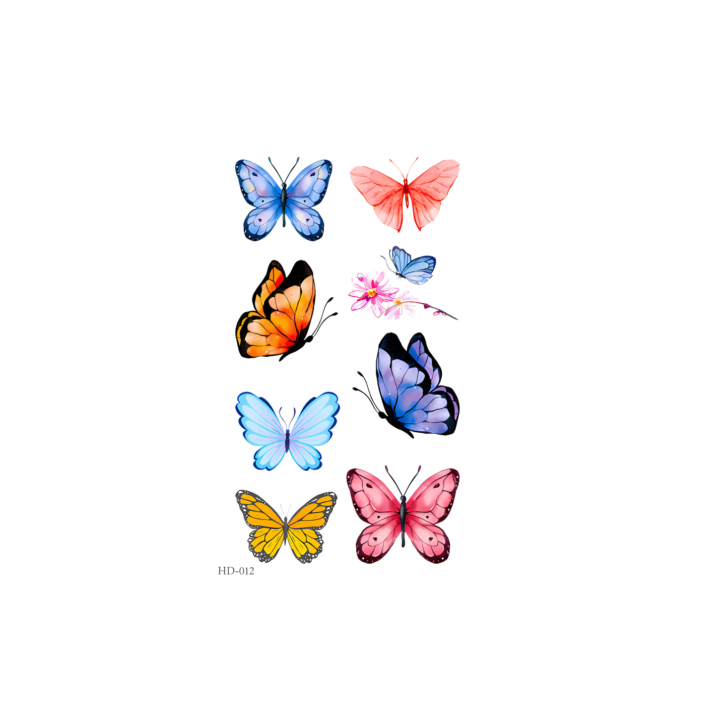 【Ordinary tattoo stickers】Butterfly Tattoo Sticker（HD-012）