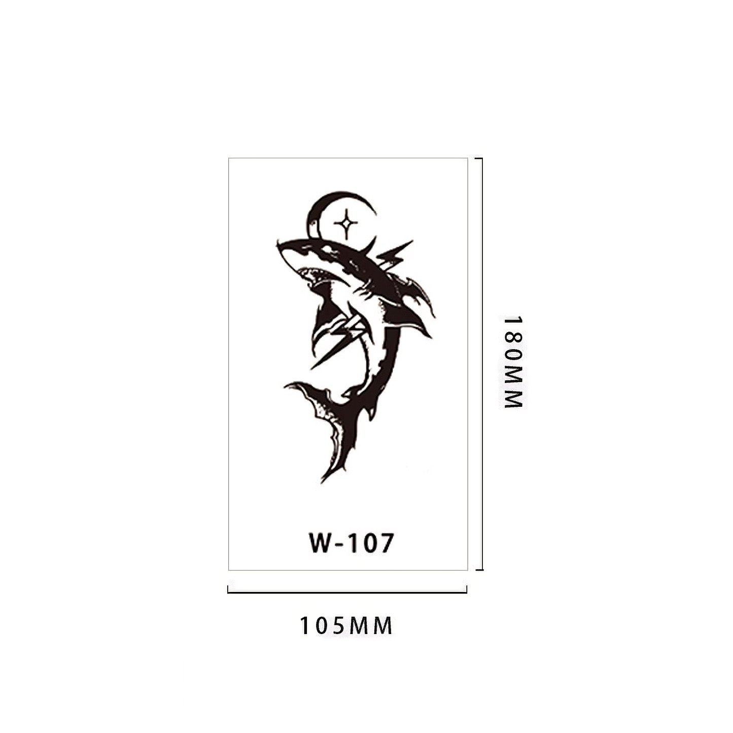 【Herbal tattoo stickers】Shark Tattoo Sticker（W-107）