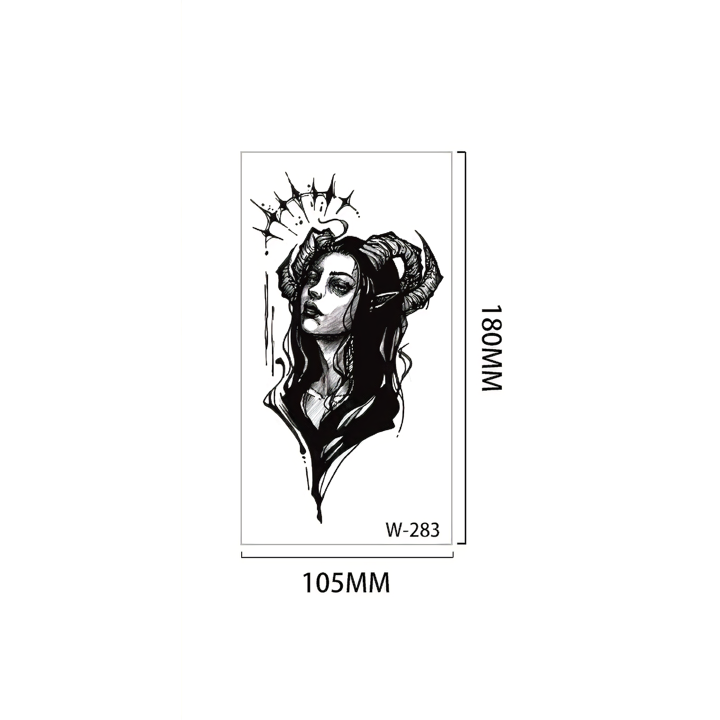 【Herbal tattoo stickers】Dark Witch Tattoo Sticker（W-283）