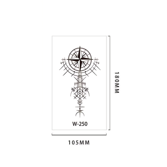 【Herbal tattoo stickers】Geometric Pattern Tattoo Sticker （W-250）