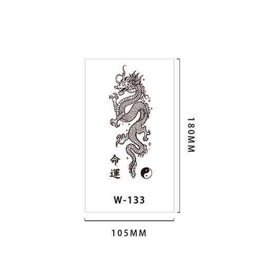 【Herbal tattoo stickers】Chinese Gragon Tattoo Sticker（W-133）