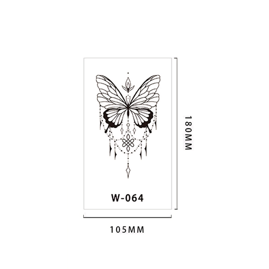 【Herbal tattoo stickers】Butterfly Tattoo Sticker（W-064）