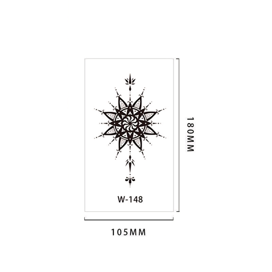 【Herbal tattoo stickers】Mandala Tattoo Sticker (W-148)