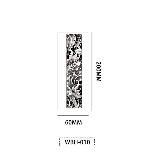 【Herbal tattoo stickers】Japanese Wave Fish Tattoo Sticker（WBH-010）