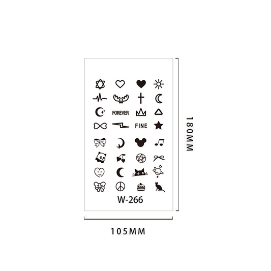 【Herbal tattoo stickers】Simple Cute Small Tattoo Sticker  (W-266)