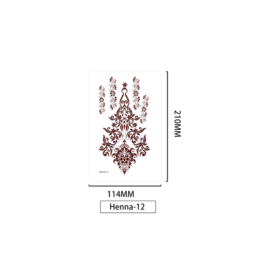 【Ordinary tattoo stickers】Henna Tattoo Sticke（H-12）