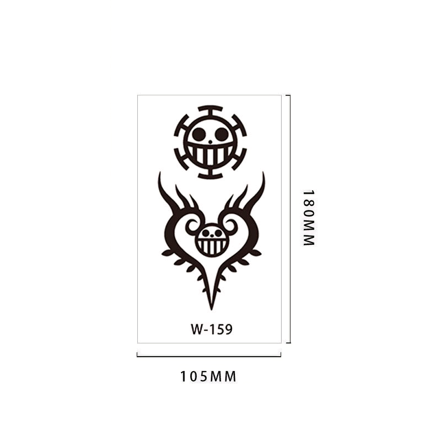 【Herbal tattoo stickers】One Piece Tattoo Sticker（W-159）