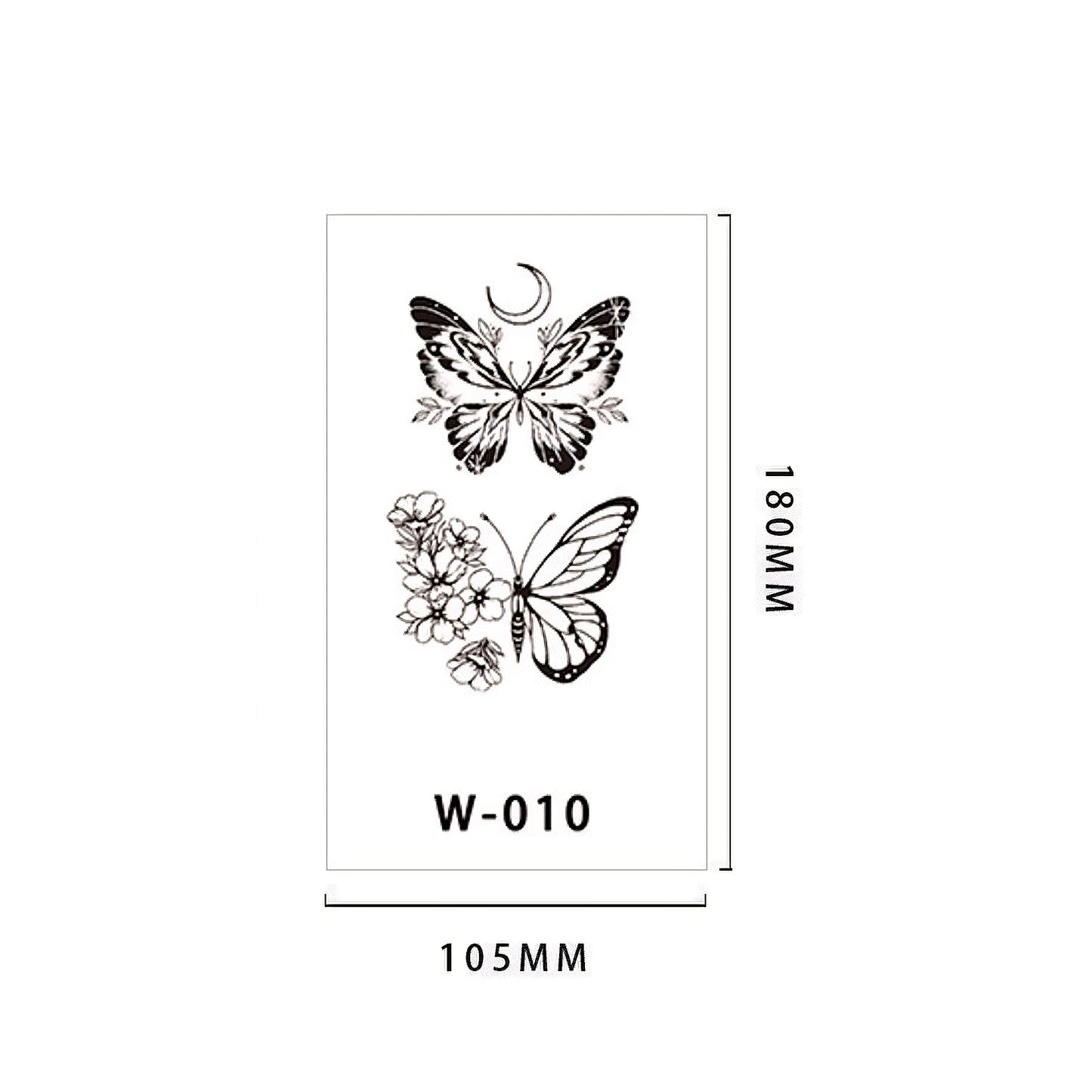 【Herbal tattoo stickers】Butterfly Tattoo Sticker（W-010）