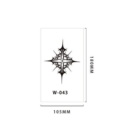 【Herbal tattoo stickers】Cross Tattoo Sticker (W-043)