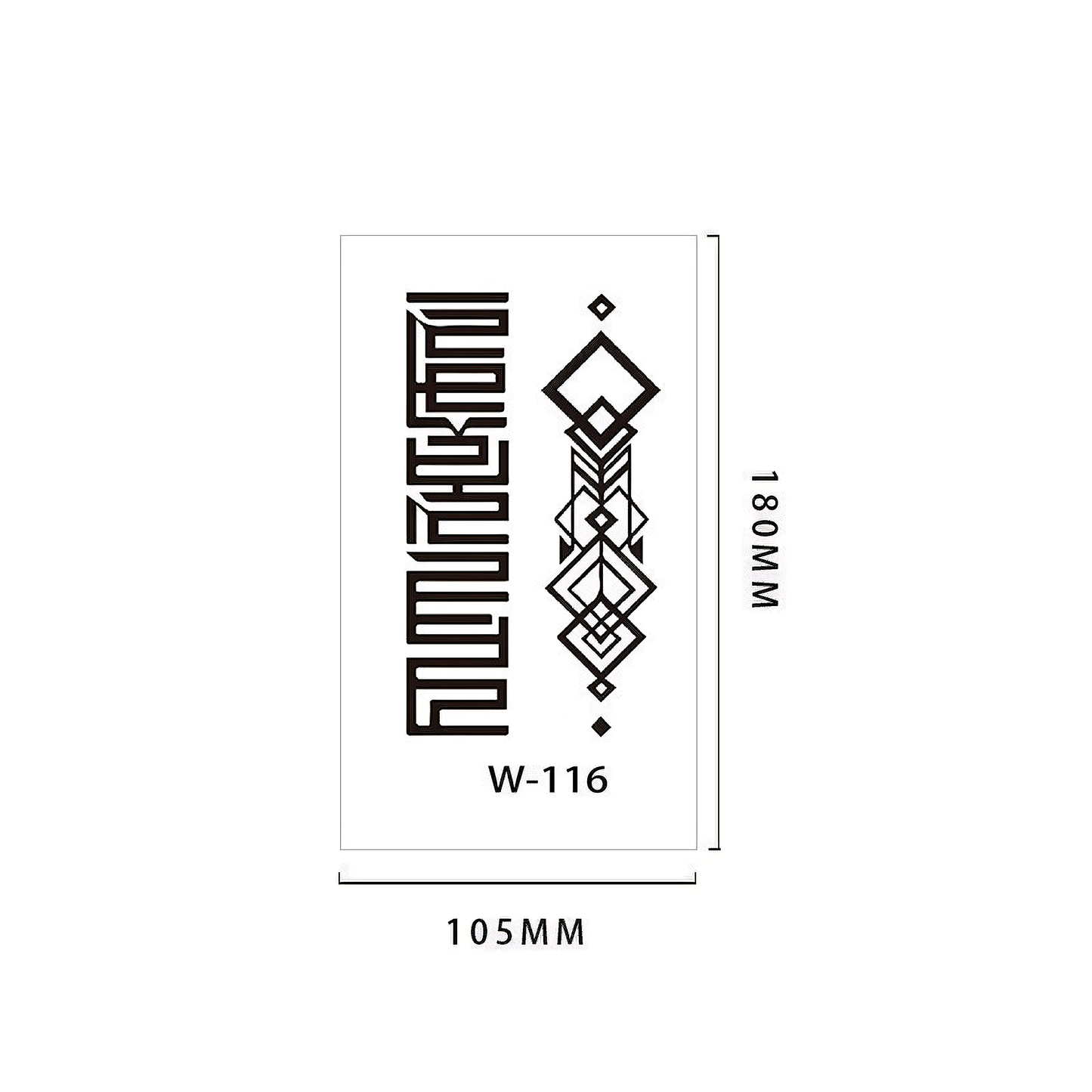 【Herbal tattoo stickers】Geometry Line Tattoo Sticker（W-116）