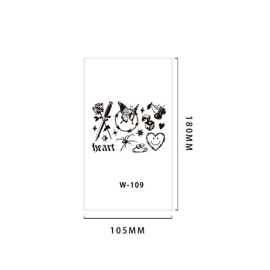 【Herbal tattoo stickers】Simple Cute Small Tattoo Sticker (W-109)