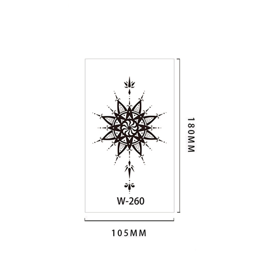 【Herbal tattoo stickers】Mandala Tattoo Sticker (W-260)