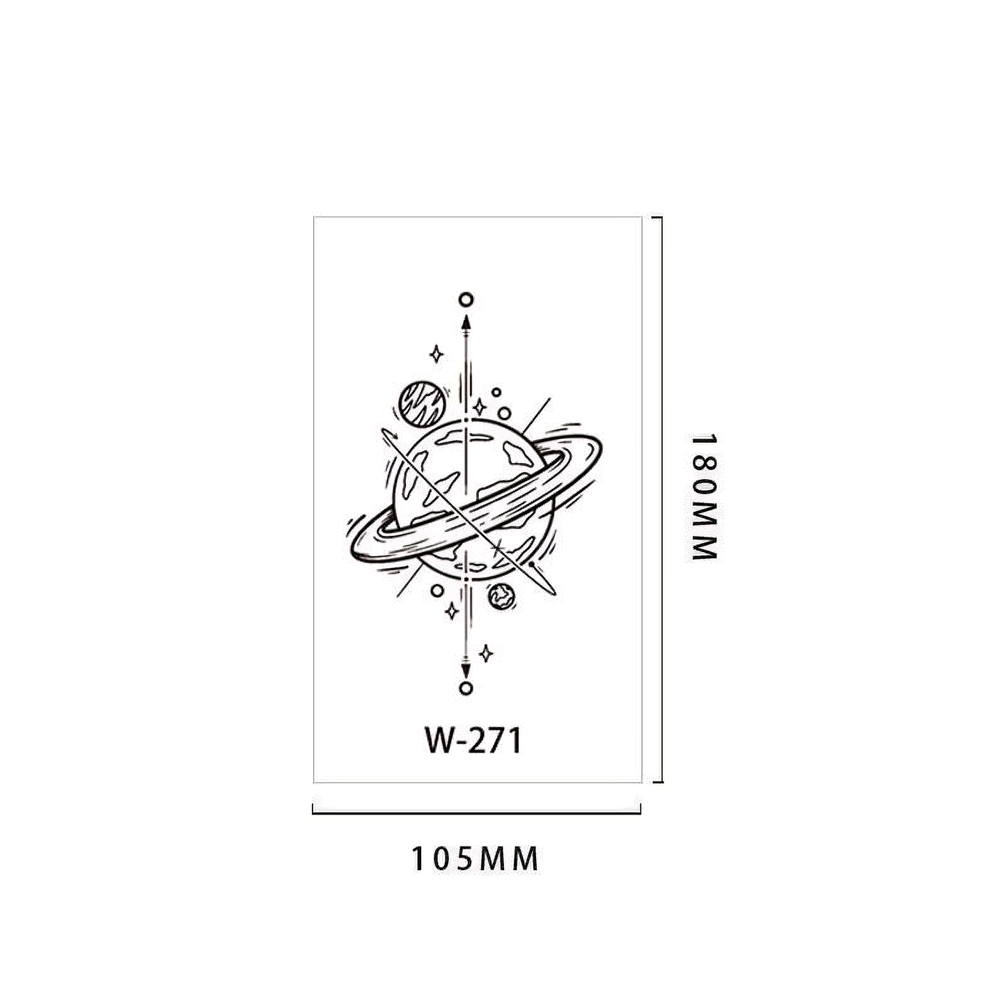 【Herbal tattoo stickers】Planet Tattoo Sticker (W-271)