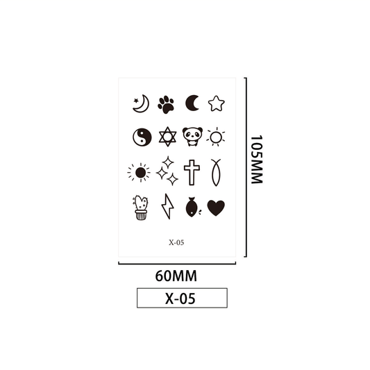 【Herbal tattoo stickers】Simple Cute Small Tattoo Sticker (X-05)