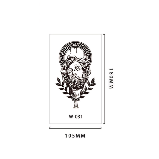 【Herbal tattoo stickers】Jesus Portrait Tattoo Sticker（W-031）