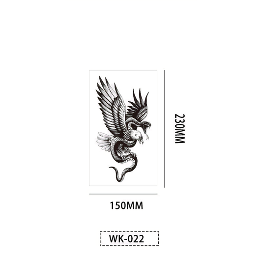 【Herbal tattoo stickers】Eagle Snake Tattoo Sticker（WK-022）